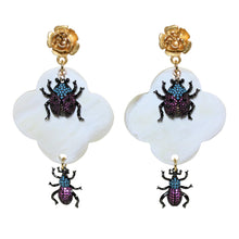 Load image into Gallery viewer, Buffalo Horn Flower Style Lacquered Earrings - DIDAJ