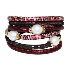 Load image into Gallery viewer, Italian Wrap Leather Bracelet With Mother of Pearl - DIDAJ