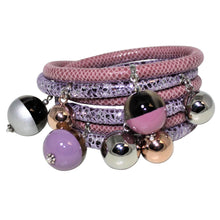 Load image into Gallery viewer, Italian Wrap Leather Bracelet With Lacquer Buffalo Horn Charms - DIDAJ
