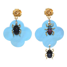 Load image into Gallery viewer, Buffalo Horn Flower Style Lacquered Earrings - DIDAJ
