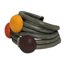 Load image into Gallery viewer, Italian Wrap Leather Bracelet With Exotic Leather Connectors - DIDAJ
