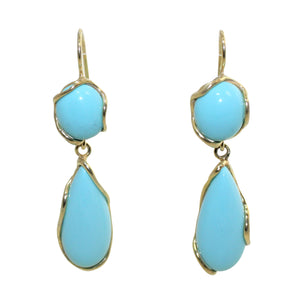 Italian Teardrop Turquoise Earrings - DIDAJ