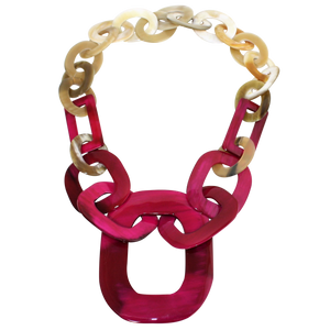 Buffalo Horn Necklace in Dye Lacquer Color - Many Colors Available - DIDAJ