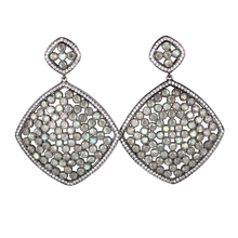 Load image into Gallery viewer, Faceted Labradorite Pave Earrings - DIDAJ